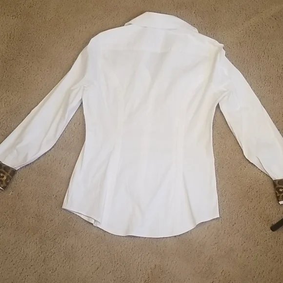 EXPRESS : SIZE S/P WOMEN WHITE WITH LEOPARD TOP - Picture 4 of 4